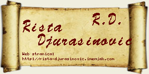 Rista Đurašinović vizit kartica